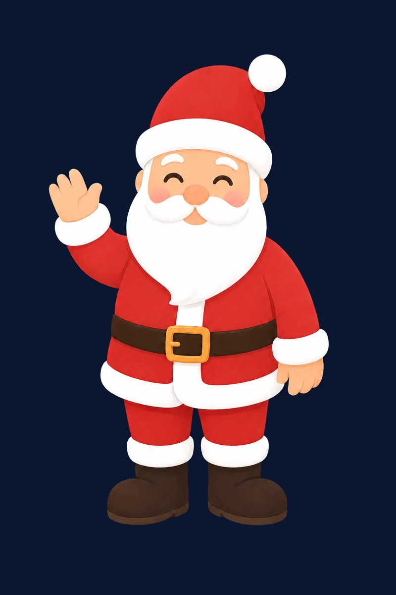 Jultomten vinkar bredvid telefonen